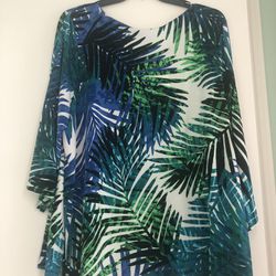 Palm Leaf Print Tunic