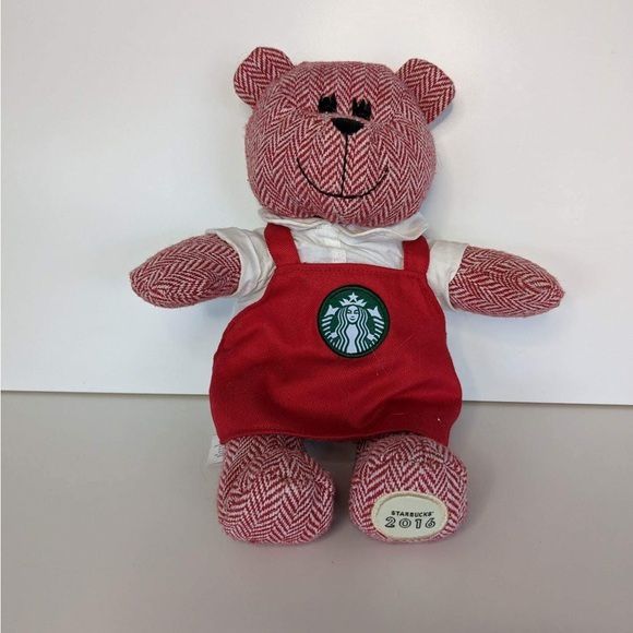 STARBUCKS Red Apron Bearista Bear Limited Edition 2016 Collectible Plush Toy