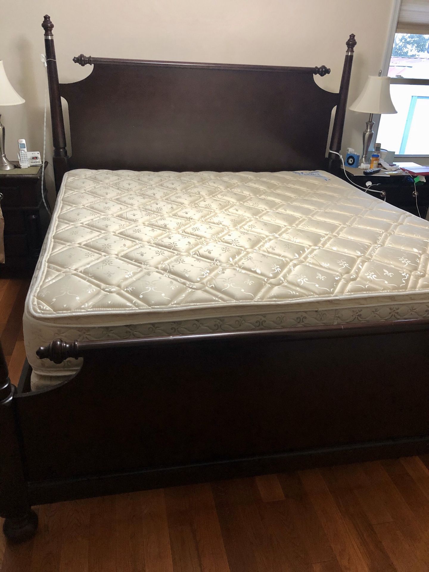 King size Bed Frame and Mattress Set
