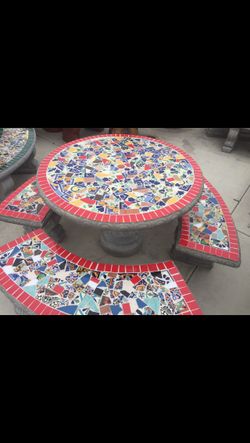 Concrete Patio Table