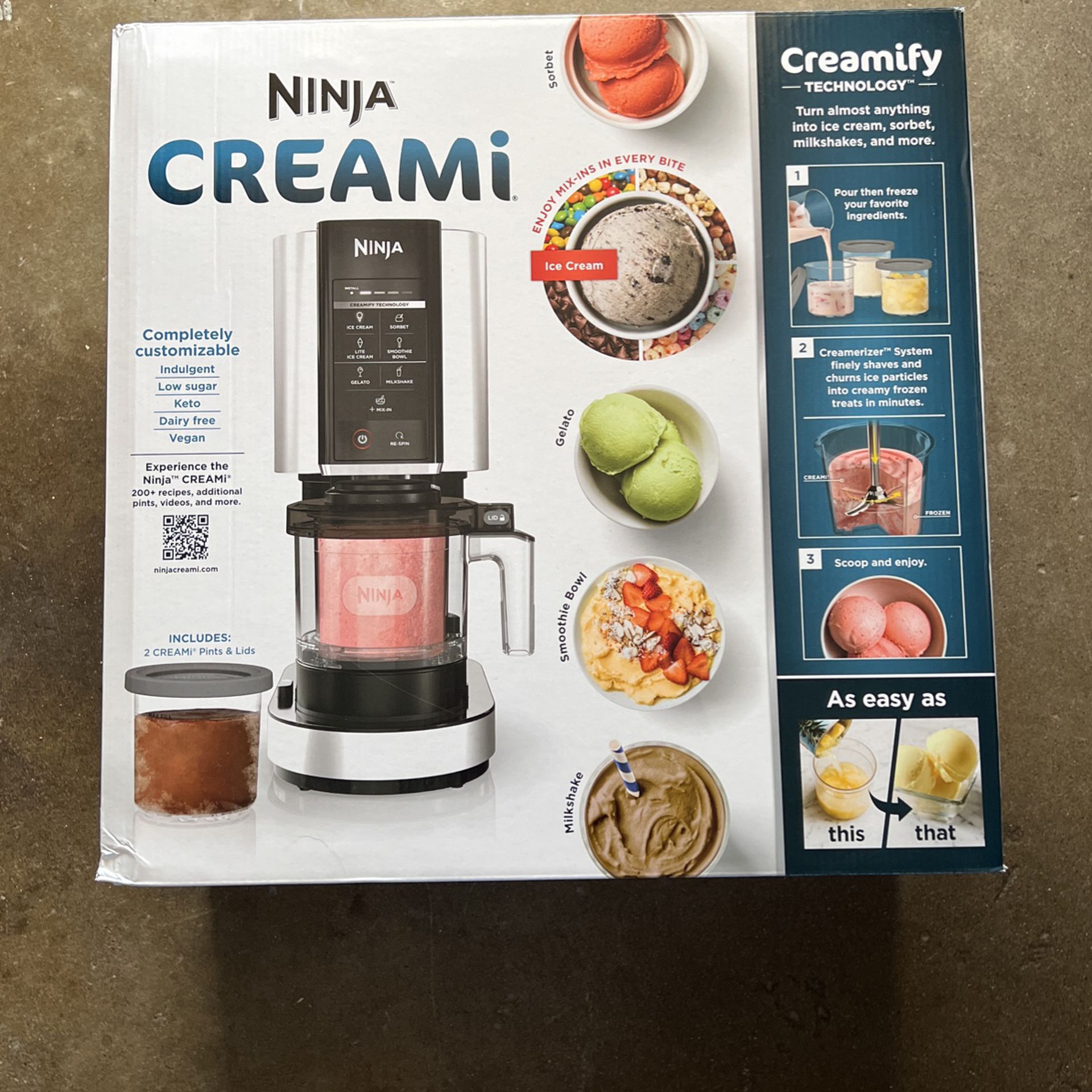 Ninja CREAMi Deluxe 11-in-1 NC501 Ice Cream & Frozen Yogurt Machine Treat  Maker for Sale in Monrovia, IN - OfferUp