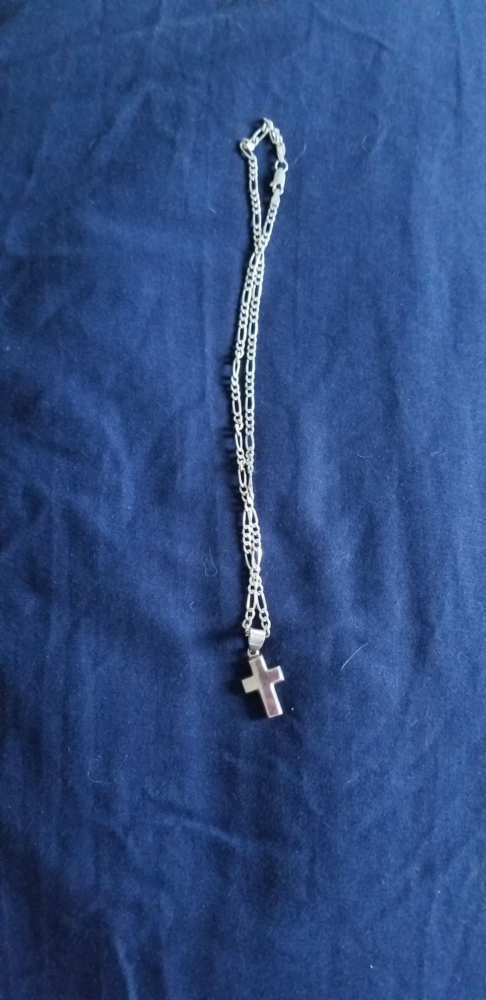 Real silver cross and chain