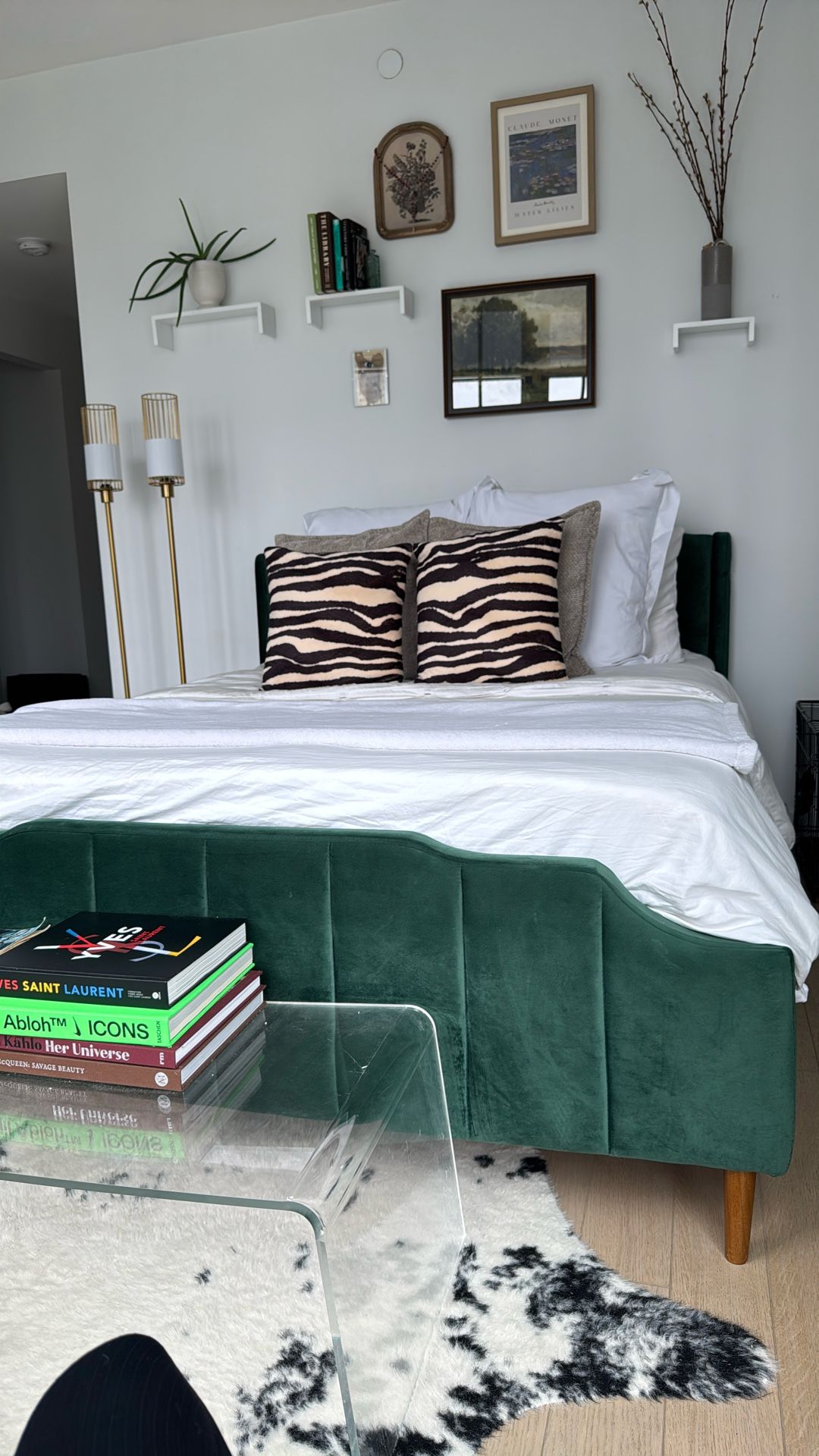 Lasater Queen Size Modern Curved Upholstered Bed Frame