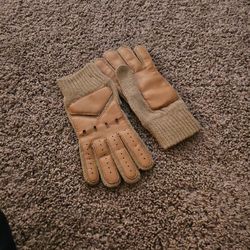 Medium Large Leather Cloth Gloves