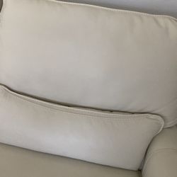White Italian  Sectional Leather