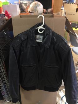 Black leather jacket ladies medium