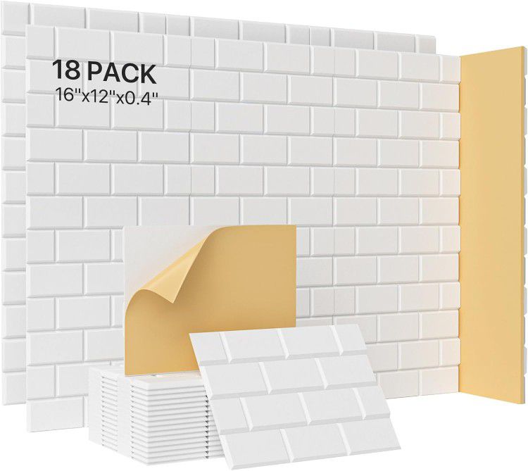 NEW - Upgraded Soundproof Wall Panels 18 Pack