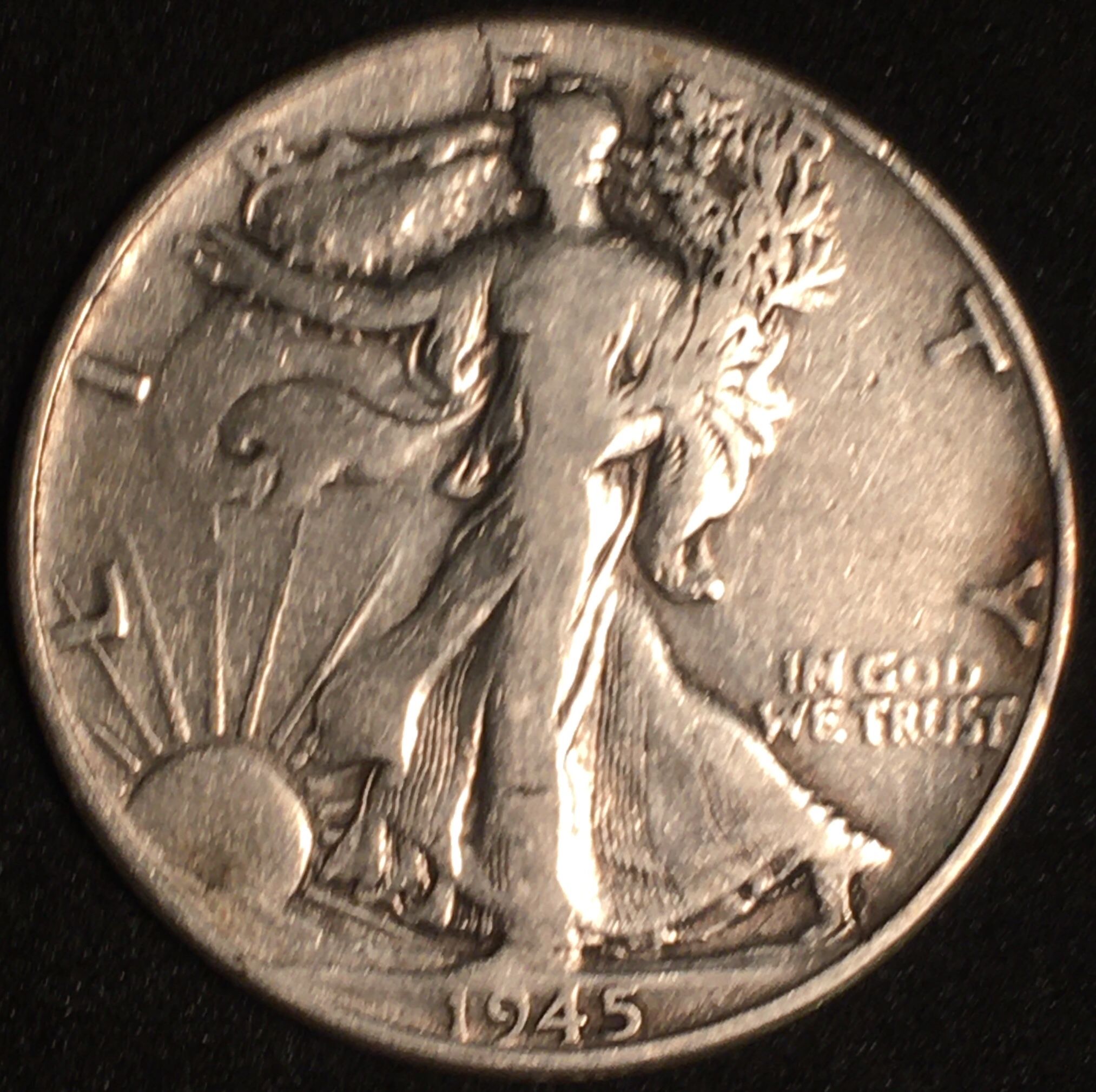 Silver 1945 Walking Liberty Half Dollar 