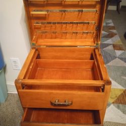Mid Century Sewing Box/ And/Or Jewelry Box