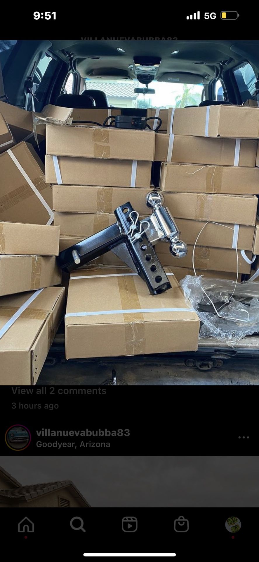 adjustable hitches with 2" and 2 5/16" ball