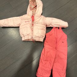Columbia Winter Coat And Overall For Toddler Girl Size 3