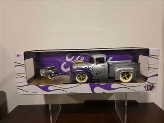 TRADE? M2 Machines Ground Pounders 1:24 1956 Ford F-100 Pickup Chase