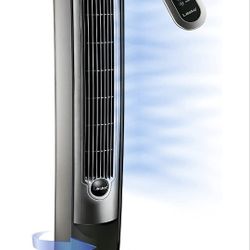 Lasko Portable Electric 42" Oscillating Tower Fan with Nighttime Setting, Timer and Remote Control for Indoor, Bedroom and Home Office Use, Silver, T4