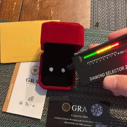 Beautiful Moissanite Earings With GRA Certification 