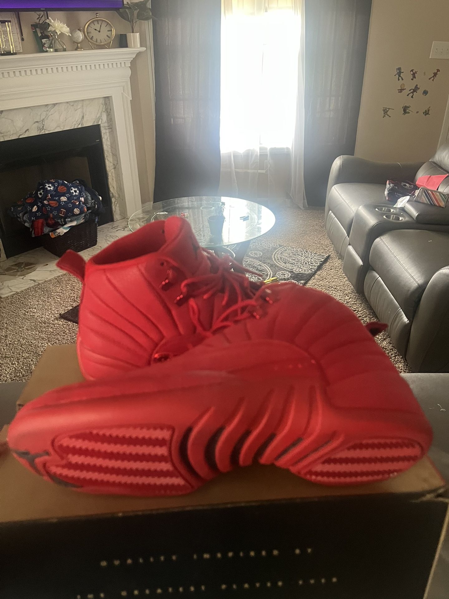 Jordan 12’s Retro Red Gyms Size 10
