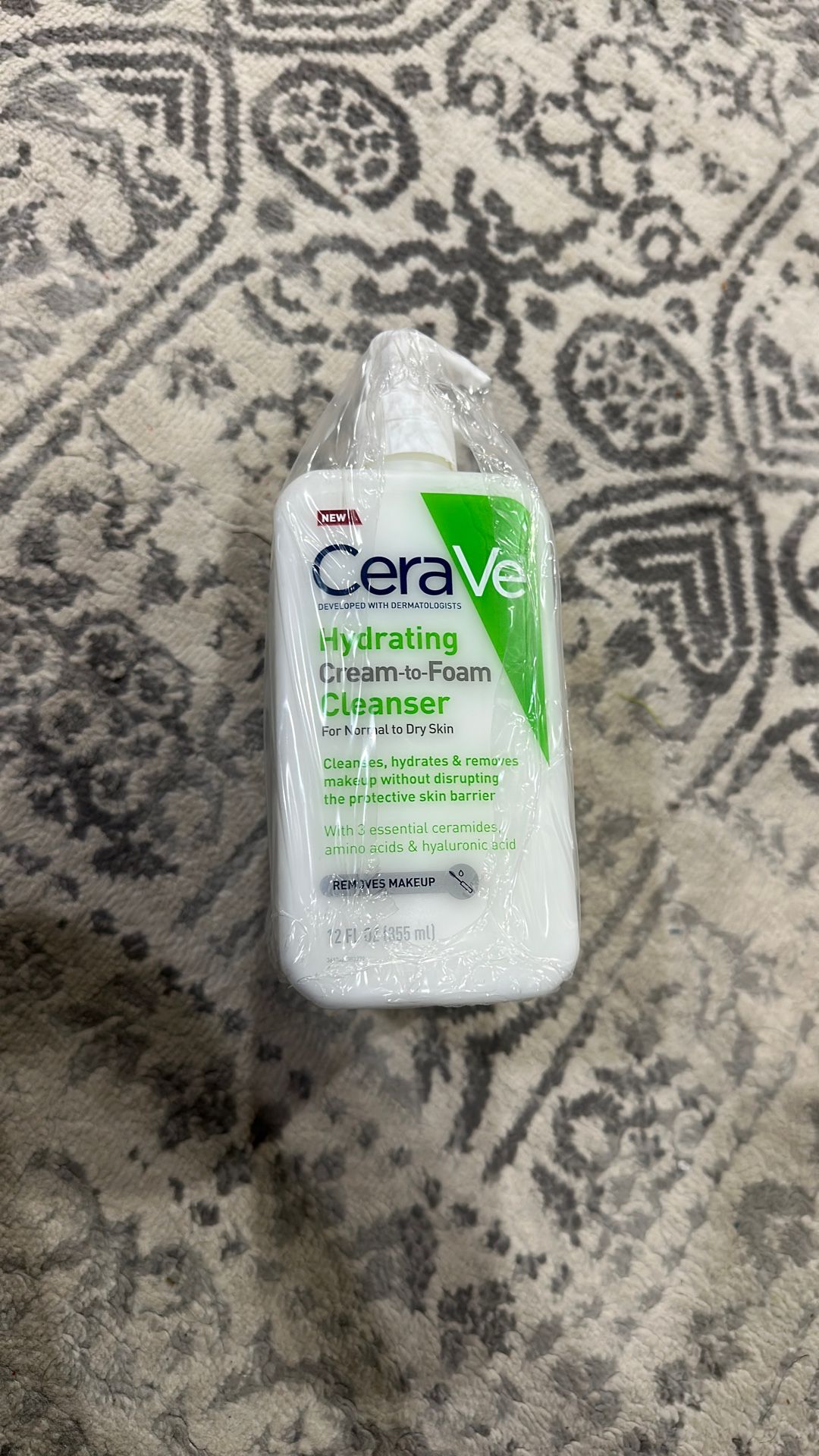 CeraVe Hydrating Cream-to-Foam Cleanser – 12 oz - 3 Pack
