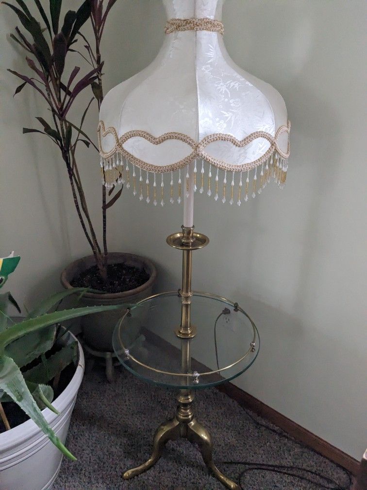 Solid Brass Lamp Table