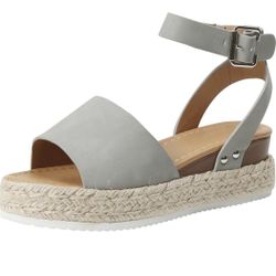 Sandals withPlatform Sandal Espadrille Wedge Comfortable Ankle