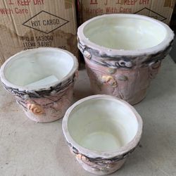 Set Of 3 Flower Pots 