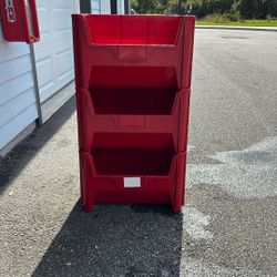 3 Stackable Storage Bins 