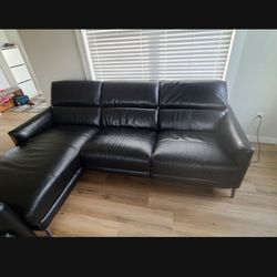 Leather Sectional Recliner Couch