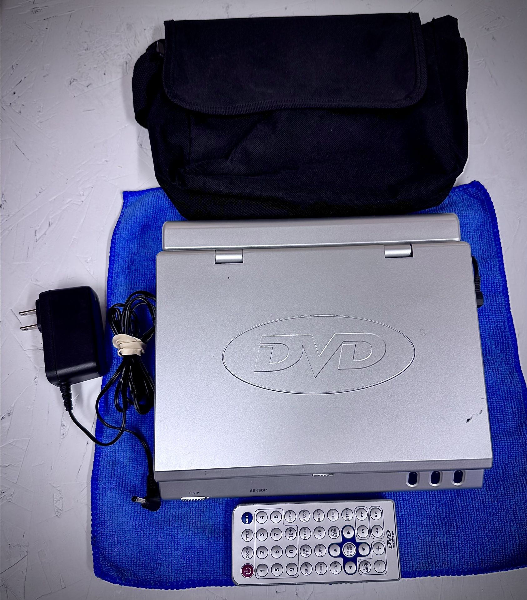 Portable DVD Player with Case, Remote & Power Adapter