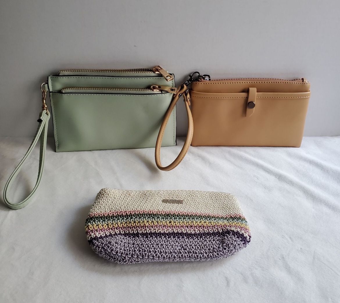 2 wristlet & 1 Pouch