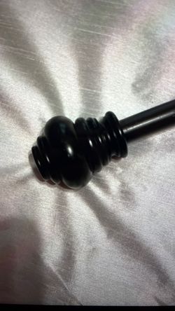 Black Honey silhouette curtain rod