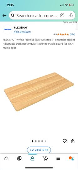FLEXISPOT 55"x28" Tabletop (Maple)