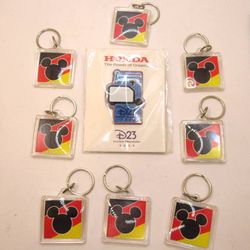 Disney D23 - Honda Motocompacto Pin and Fan Club Keychain Lot 