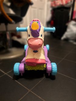 VTech 2-in-1 Prance & Rock Learning Unicorn Ride-On Toy