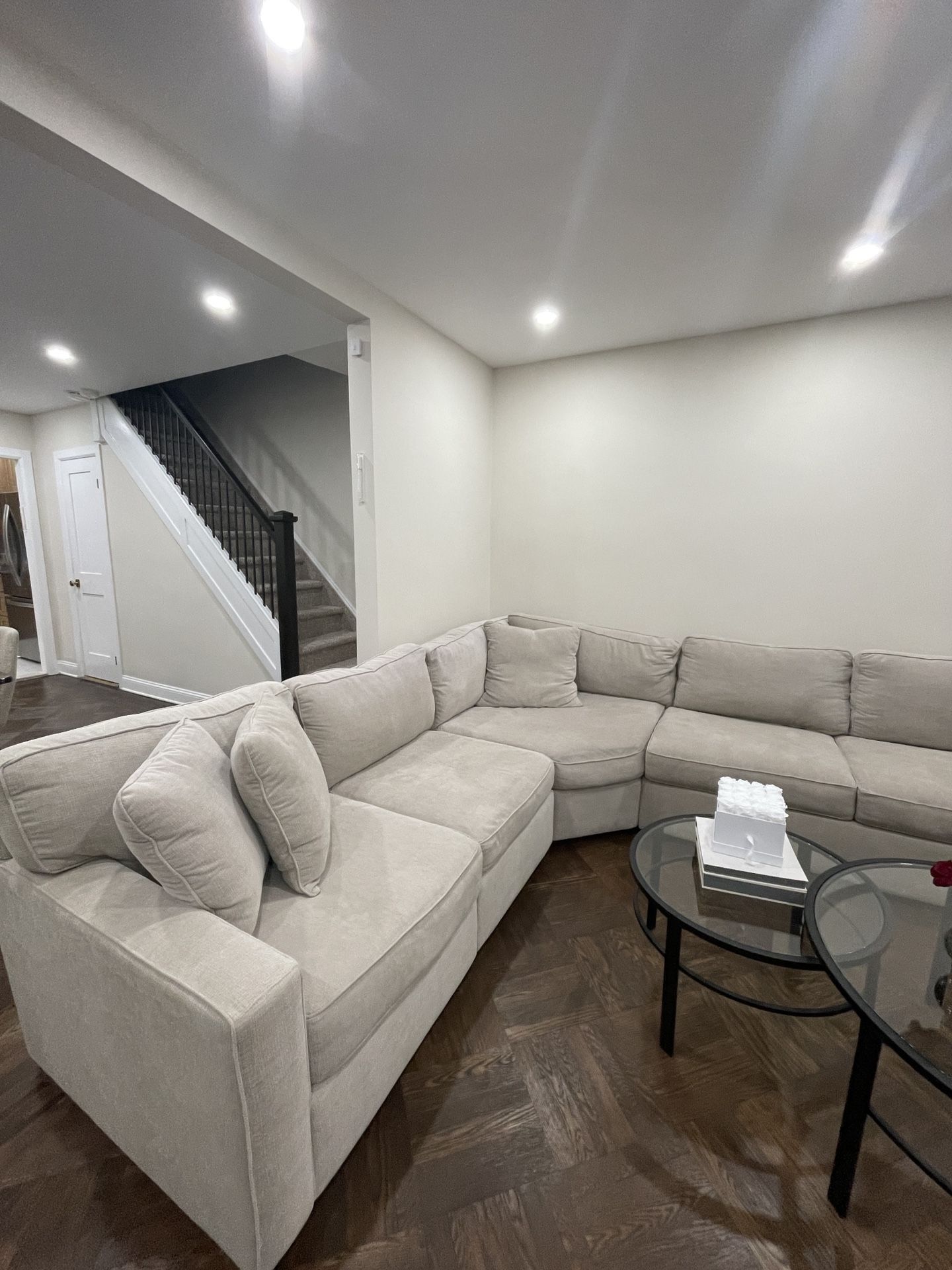 Macys radly 5 piece sectional sofa Color: Heavenly chrome beige