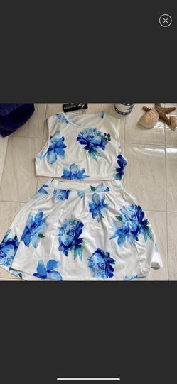Cute Crop Top Skirt Set