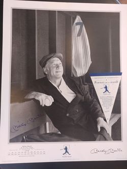 Signed Mickey Mantle Print with Cert.of Auth.