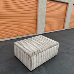 FREE DELIVERY - Large Custom Tan Ottoman W/ Pullout Table