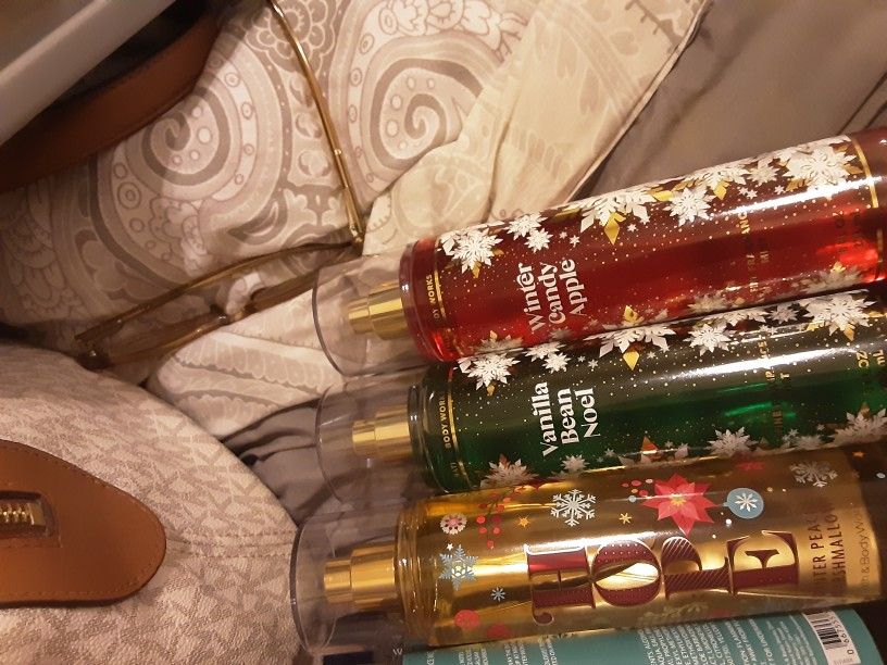 Brand New BATH And Body Christmas Body Sprays 
