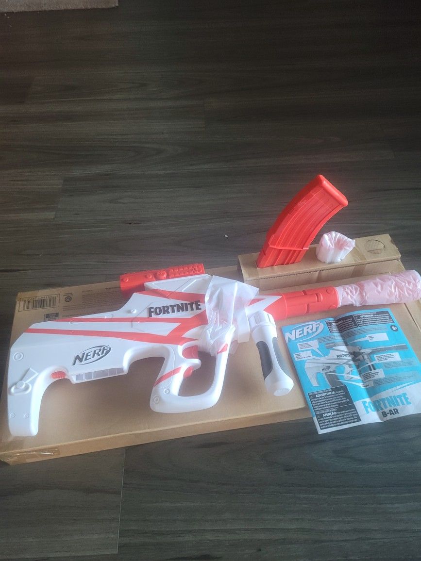 Nerf Fortnite B-ar Gun Motorized Blaster With 10 Elite Darts Brand New In Frustration Free Packaging