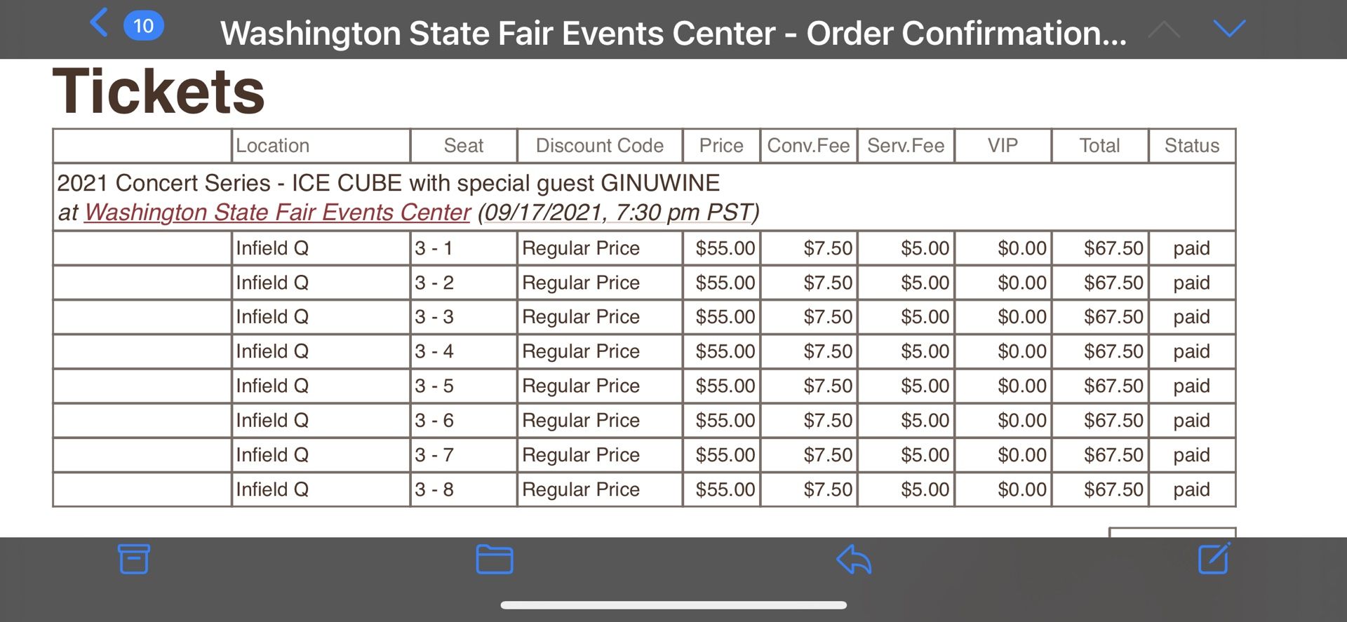 Ice cube & Ginuwine Tickets- Puyallup Fair 9/17