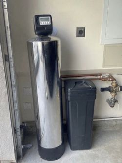 Large Capacity Stainless Steel Single Tank High Quality Salt Water Softener with RO Alkaline Kitchen Filter New