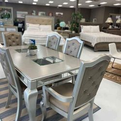 Calabella Dining room set ,table chairs,bench,buffet,cabinet,  📌
Office  Desk & Chair,  Couch,Coffee Table Set , TV stand, Bench,