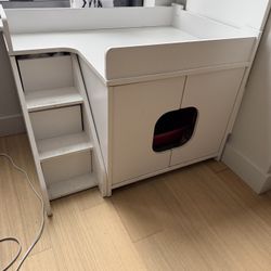 Cat Litter Box/ Bunk Bed With Storage  