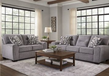New grey sofa and loveseat with free same day delivery, cash on arrival