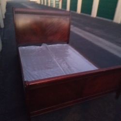 QUEEN BED FRAME WITH BOX SPRING 