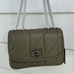 Coach pillow Madison 26 In Rare Color “Army Green” Olive