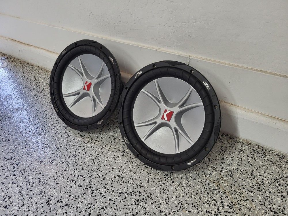 2 - 12" Kicker CVR Subwoofers No Box.