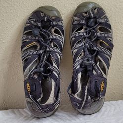 KEEN Newport Green/Brown Leather Hiking Waterproof Sandals Womens Size 7  