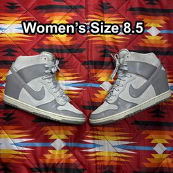Nike Dunk Sky Hi Women's Size 8.5 Canyon Grey Hidden Wedge Sneakers 528899-005