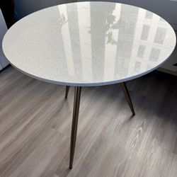 West Elm White Quartz Composite 30” Table