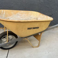 True Tempter Steel Wheelbarrow with Never Flat Tire
