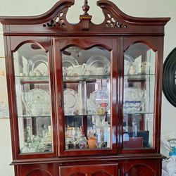 China Cabinet Cherry Brown 